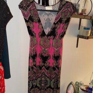 Bobbie Brooks Pink and Black Maxi Dress